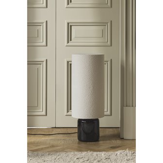 Lampa stojąca ceramiczna czarna boucle Florian Globen Lighting